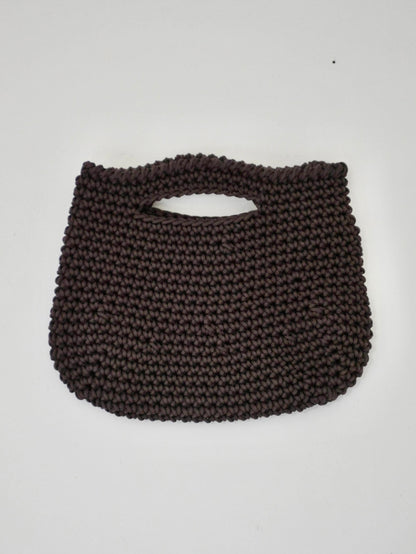 Amira mini shopping Crochet Brown