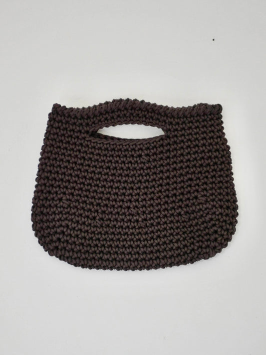 Amira mini shopping Crochet Brown